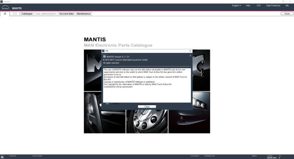 MAN MANTIS v660 EPC 06.2021 Spare Parts Catalog DVD 1