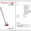 Manitowoc Crane 14000 605128 605331 Spare Parts Catalogs 1