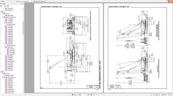 Manitowoc Cranes 2250 2251215 2251335 Spare Parts Catalog 2