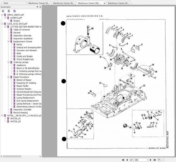 Manitowoc Cranes 3900T Spare Parts Manual PDF 2