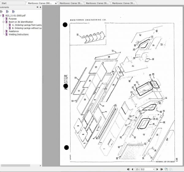 Manitowoc Cranes 3900T Spare Parts Manual PDF 3
