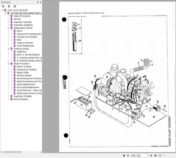 Manitowoc Cranes 4000 40050 PM 05 09 2018 Spare Parts Manual PDF 3