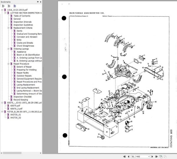 Manitowoc Cranes 40630 4000W PARTS MANUAL Spare Parts Manual PDF 2