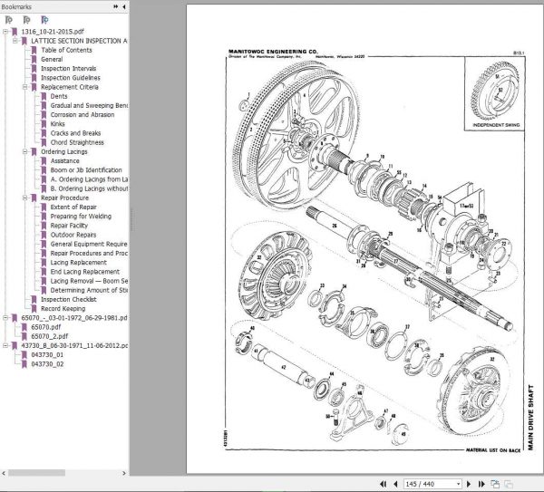 Manitowoc Cranes 40630 4000W PARTS MANUAL Spare Parts Manual PDF 3