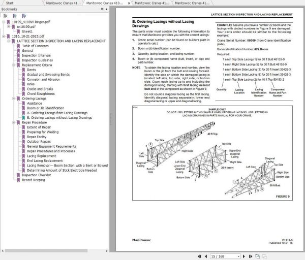 Manitowoc Cranes 4100W Ringer Parts Manuals 2