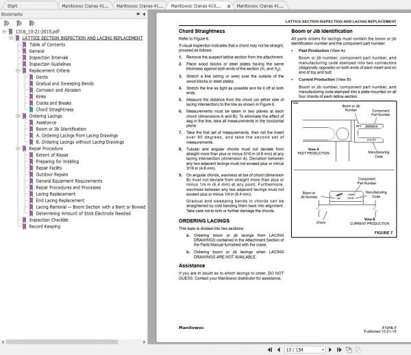 Manitowoc Cranes 4100W Ringer Parts Manuals 3