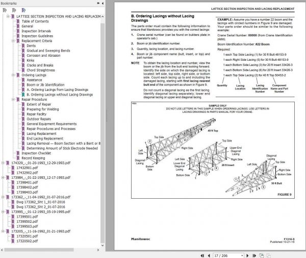 Manitowoc Cranes 4100W S2 X TENDER S2 17024 2 10 17 Parts Manual 2
