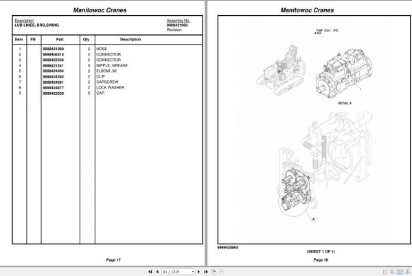 Manitowoc Cranes 8500 1 J08E VV PM 06 15 16 Spare Parts Manual PDF 2
