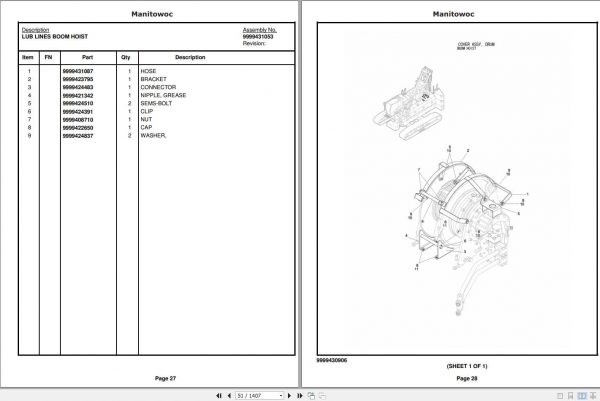 Manitowoc Cranes 8500E 1 J08E UV PM 08 05 15 Spare Parts Manual PDF 3