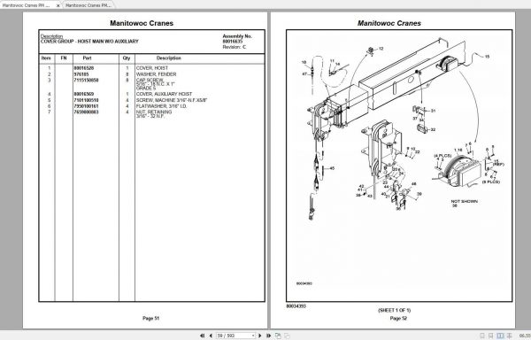 Manitowoc Cranes GBT35 Spare Parts Manual PDF 2