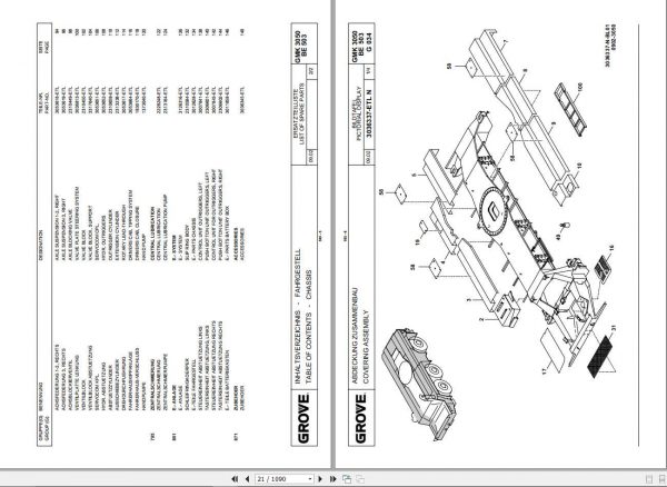 Manitowoc Cranes Grove GMK 3050 3120444 20060701 Spare Parts Catalog 2