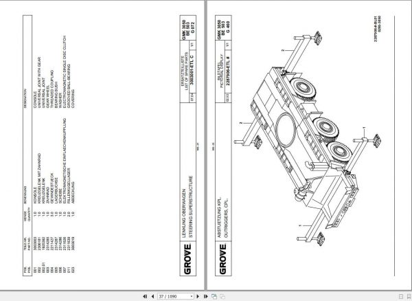 Manitowoc Cranes Grove GMK 3050 3120444 20060701 Spare Parts Catalog 3