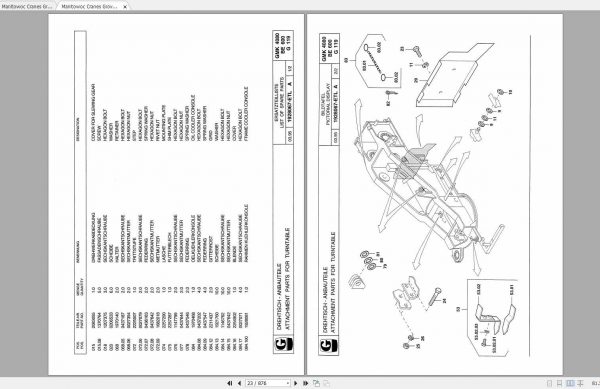 Manitowoc Cranes Grove GMK 4080 3011057 19970801 Spare Parts Catalog 2