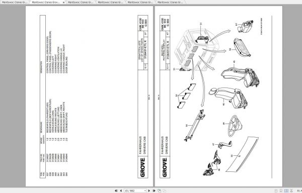 Manitowoc Cranes Grove GMK 4100 3179605 20111201 Spare Parts Catalog 2