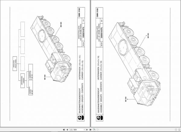 Manitowoc Cranes Grove GMK 5160 3004394 19960201 Spare Parts Catalog 2