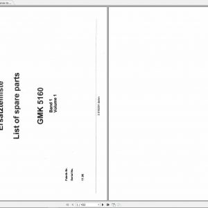 Manitowoc Cranes Grove GMK 5160 3010291 19961101 Spare Parts Catalog 1