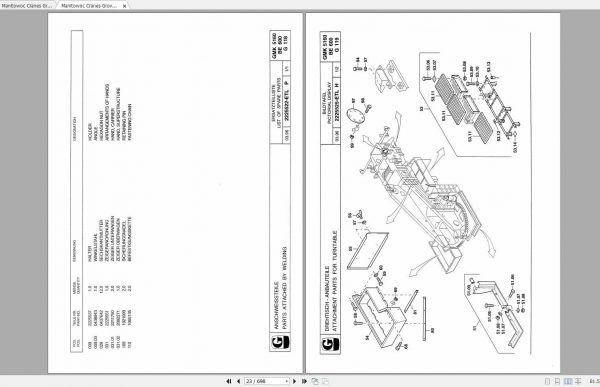 Manitowoc Cranes Grove GMK 5160 3010291 19961101 Spare Parts Catalog 2