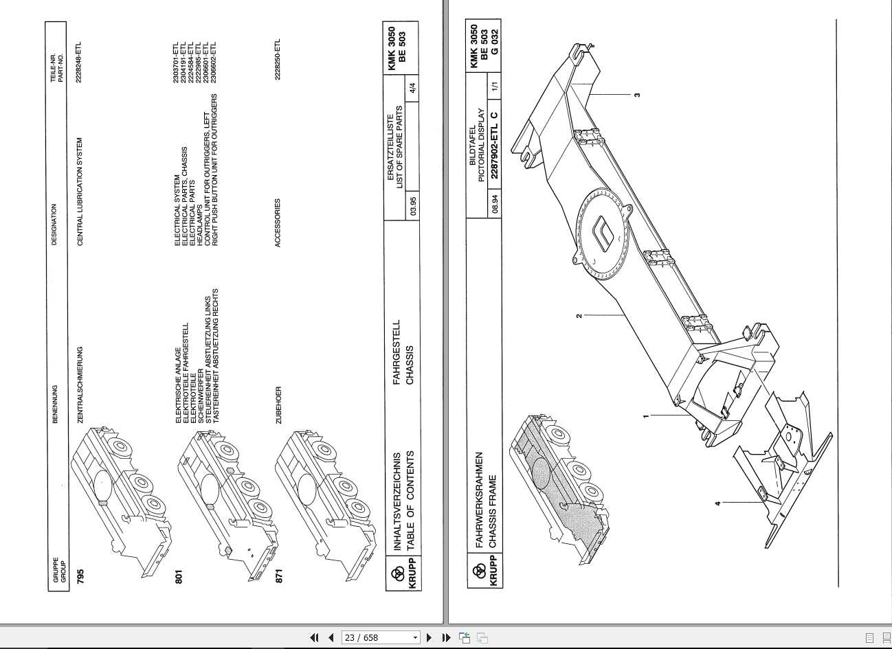 Manitowoc Cranes KMK 3050 3003030 19950301 Spare Parts Catalog