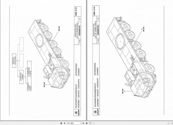 Manitowoc Cranes KMK 5110 1 3003015 19951001 Spare Parts Catalog 2