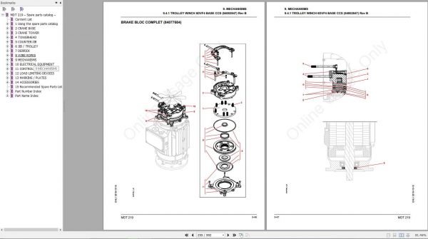 Manitowoc Cranes MDT219 PM 614947 ENU Spare Parts Manual PDF 2