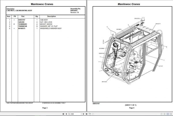 Manitowoc Cranes MLC90A PM 91001031 PROJ 100208 REV 001 RERUN2 Spare Parts Manual PDF 2
