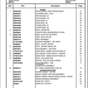Manitowoc Cranes PM 300854 000 NBT55 Spare Parts Manual PDF 1