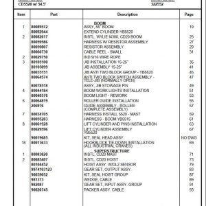 Manitowoc Cranes PM 322552 000 CD5520 Spare Parts Manual PDF 1