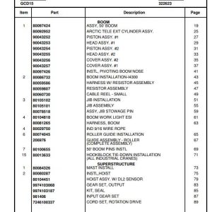 Manitowoc Cranes PM 322623 000 GCD15 Spare Parts Manual PDF 1