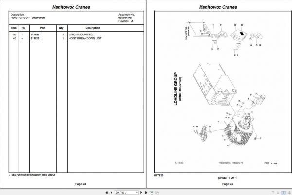 Manitowoc Cranes PM 35579 000 600D Spare Parts Manual PDF 2