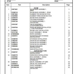 Manitowoc Cranes PM 45239 000 AT528 Spare Parts Manual PDF 1