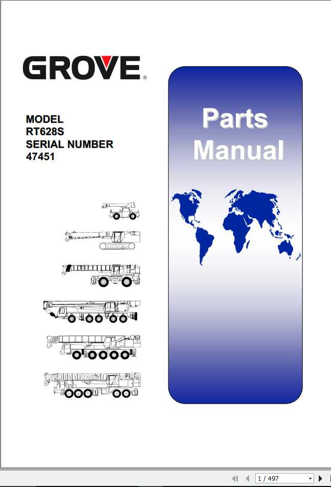 Manitowoc Cranes PM 47451 RT628S Spare Parts Manual PDF 1