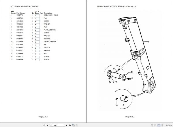 Manitowoc Cranes PM 47451 RT628S Spare Parts Manual PDF 2