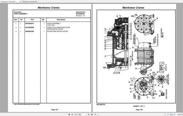 Manitowoc Cranes RT528C Spare Parts Manual PDF 3