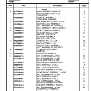 Manitowoc Cranes RT58B Rev3 Spare Parts Manual PDF 1