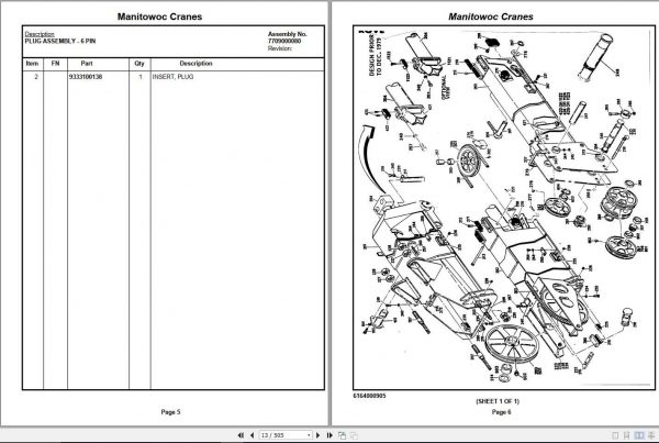 Manitowoc Cranes RT58C Spare Parts Manual PDF 2