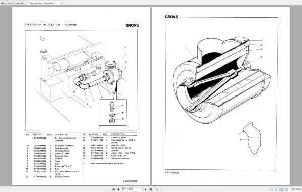 Manitowoc Cranes TM750E Spare Parts Manual PDF 2