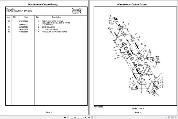 Manitowoc Cranes TMS500E07 Spare Parts Manual PDF 2