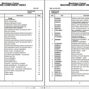 Manitowoc Cranes TMS9000E13 PM 234603 001 Spare Parts Manual PDF 1