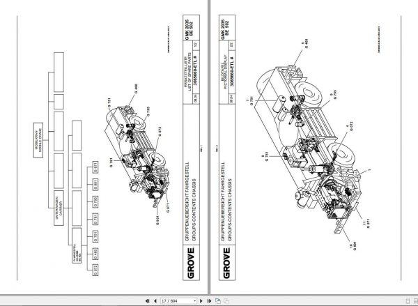 Manitowoc Grove Crane GMK 2035 3065662 20040801 Spare Parts Catalog 2