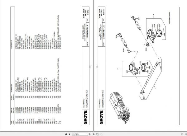Manitowoc Grove Crane GMK 2035 3065662 20040801 Spare Parts Catalog 4