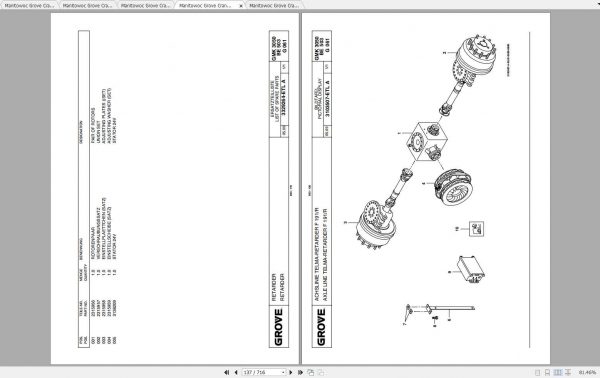 Manitowoc Grove Crane GMK 3050 1 3172292 20091101 Spare Parts Catalog 3