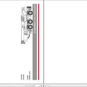 Manitowoc Grove Crane GMK 3050 3065695 20040701 Spare Parts Catalog 1