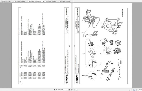 Manitowoc Grove Crane GMK 3050LB 3303009C 20200201 Spare Parts Catalog 2
