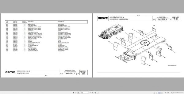 Manitowoc Grove Crane GMK 3055 3099827 20041001 Spare Parts Catalog 3