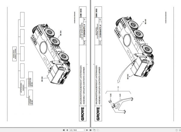 Manitowoc Grove Crane GMK 3055 3126355 20060301 Spare Parts Catalog 2