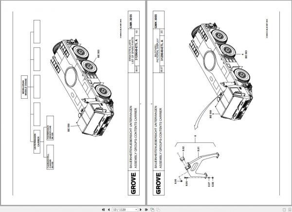 Manitowoc Grove Crane GMK 3055 3133555 20070831 Spare Parts Catalog 2