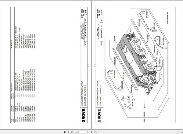 Manitowoc Grove Crane GMK 3055 3133555 20070831 Spare Parts Catalog 3