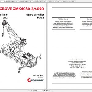 Manitowoc Grove Crane GMK 4080 2 4090 4716300 20180301 Spare Parts Catalog 1