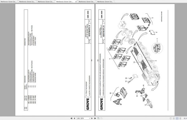Manitowoc Grove Crane GMK 4090 4294820B 20191001 Spare Parts Catalog 2