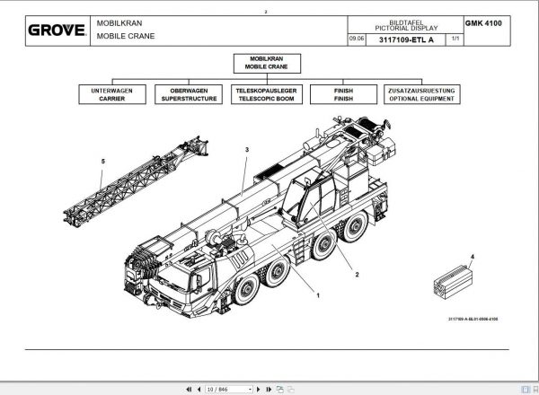 Manitowoc Grove Crane GMK 4100 3117109 20060901 Spare Parts Catalog 2